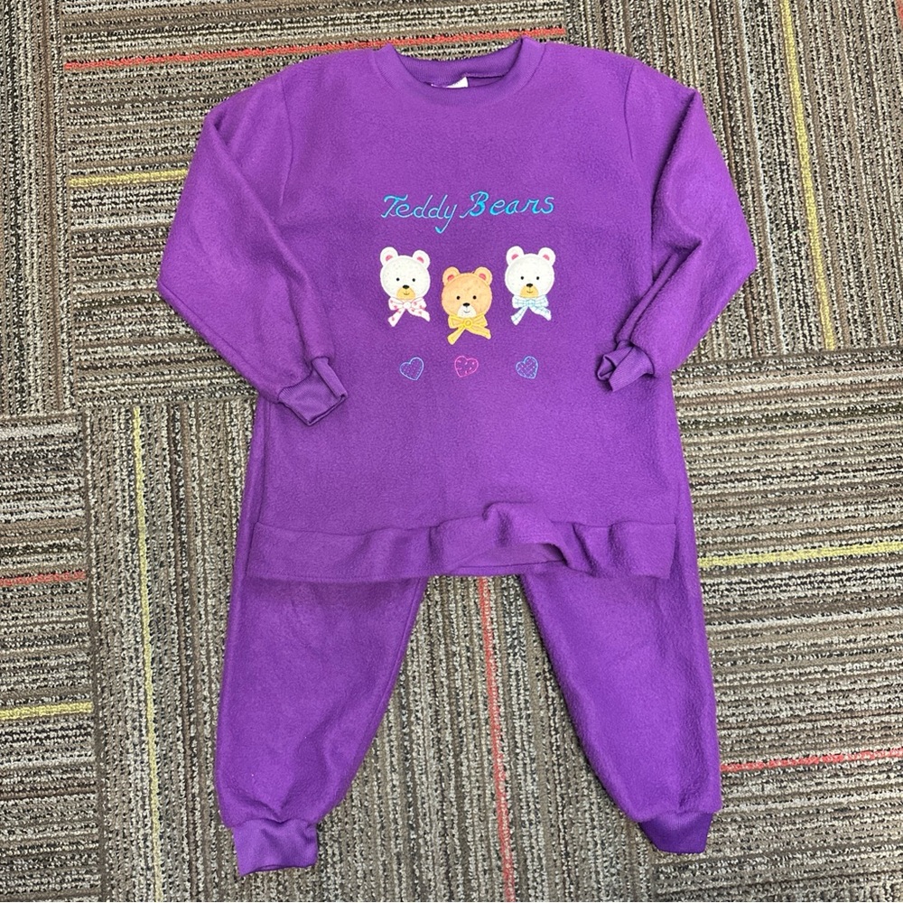 Miss Lana Vintage 80s 90s Fleece Sweatsuit Set - Girls size 6X